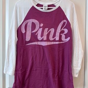 Pink Raglan Sleeve Shirt